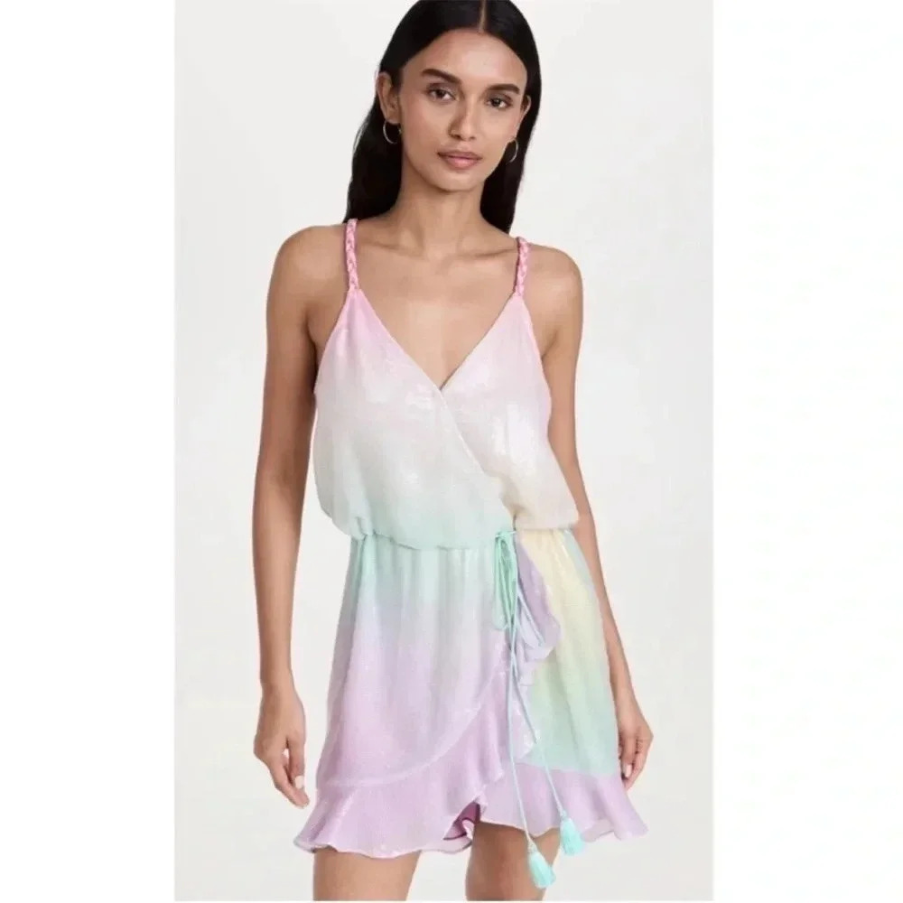 Rococo Sand Pax sequin tri color mini dress
